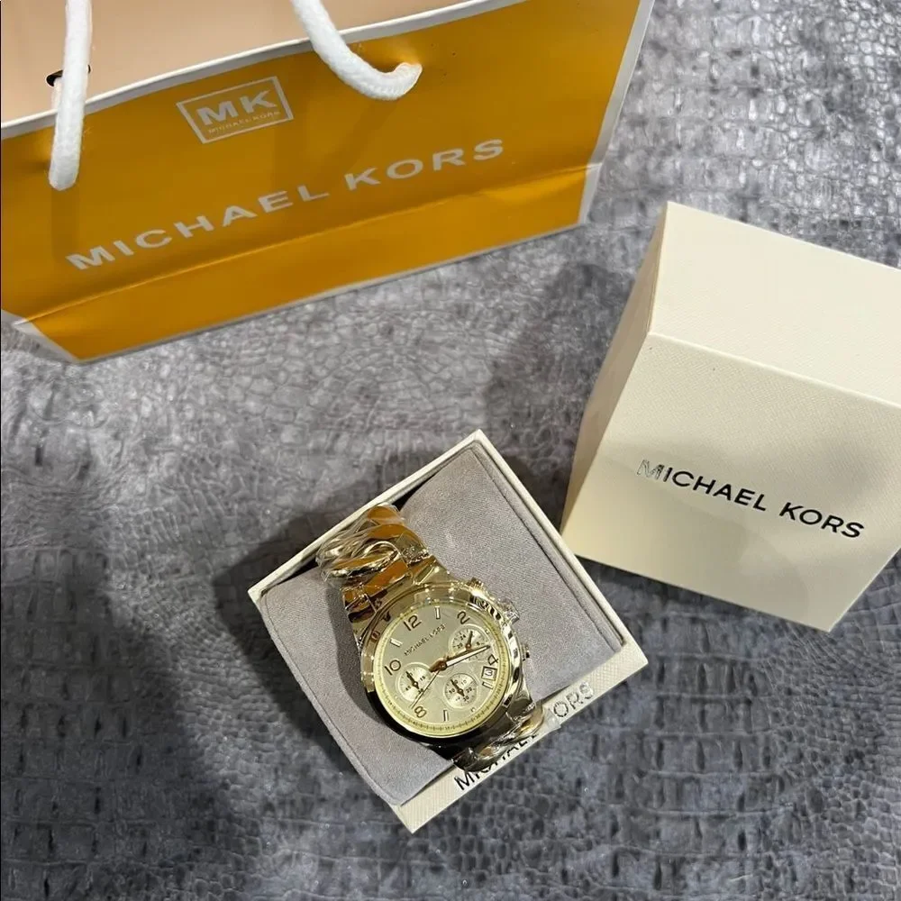 NIB Gold Runway Michael Kors Watch